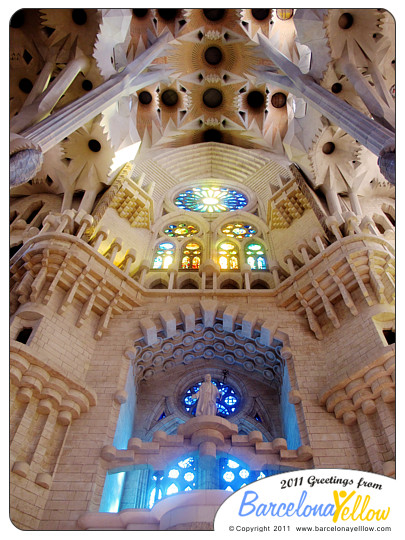 Interior of La Sagrada Familia