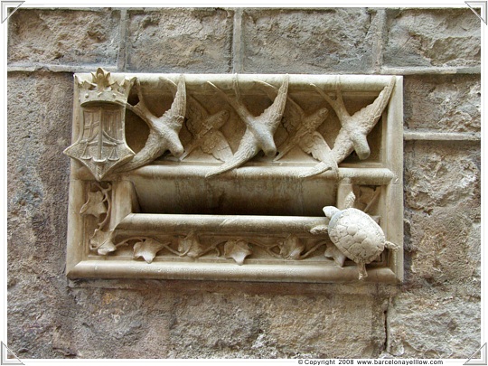 Letter box on Bishops Palace Barcelona