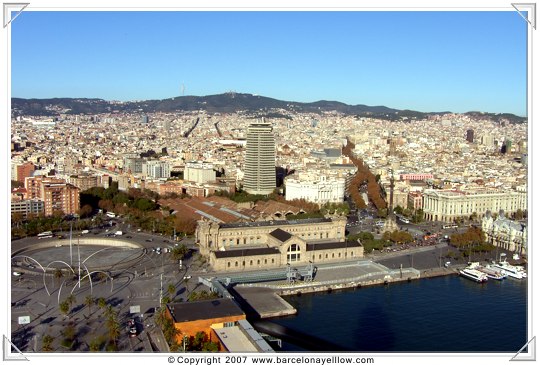 View of Barcelona from cable car