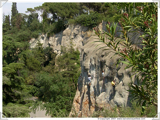 Barcelona Foixarda climbing wall Montjuic