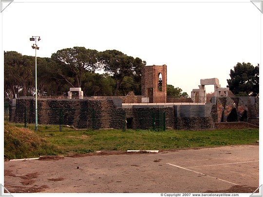 This view shows that only the crypt or bottom floor of the church at Colonia Guell was completed