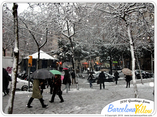 Barcelona snowstorm March 8 2010