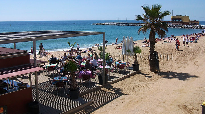 Beach cafes Barceloneta beach 