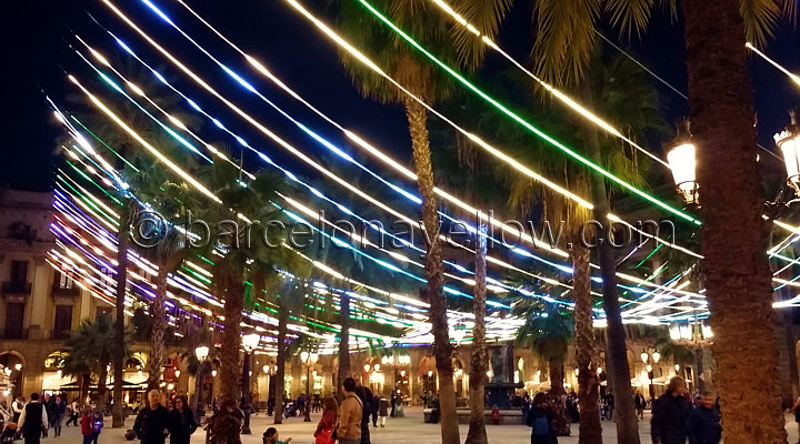 Christmas lights Plaça Reial Barcelona