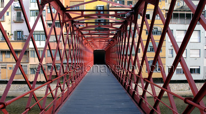 Eiffel Bridge, Girona, river Onyar