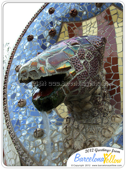 Parc Guell fountain lizard