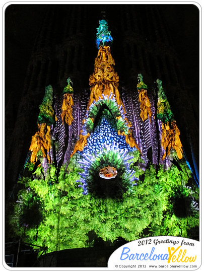 Light show Sagrada Famila Merce Festival 2012